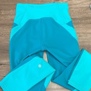 Lululemon Teal Leggings Sz 4